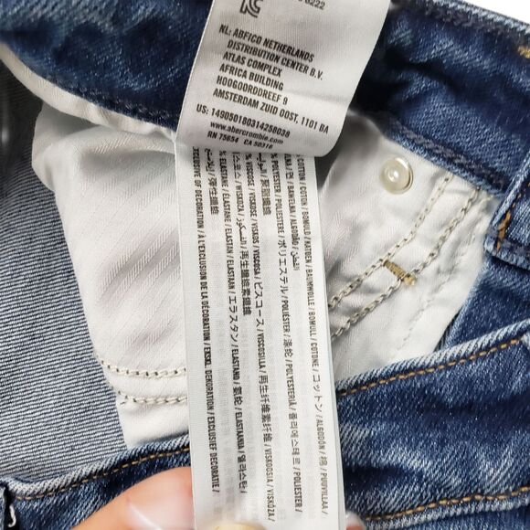 Abercrombie & Fitch Simone High Rise Jean Shorts Womens 6/28 Denim Cuffed Fray - Picture 7 of 8